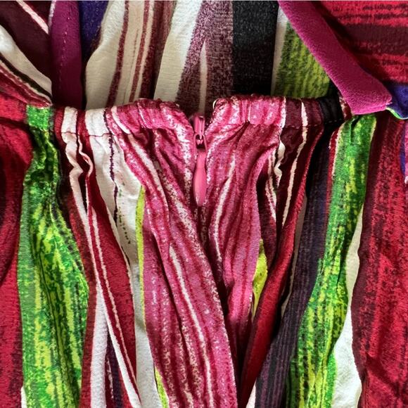 Diane Von Furstenberg DVF Women’s Jenifer Long Sleeve Cutout Striped Maxi Dress - Picture 11 of 16